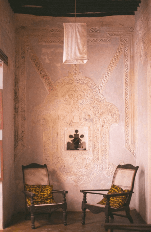 Shot of interiors for video production in Lamu, Kenya